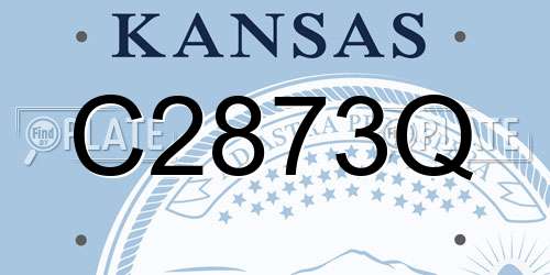 C2873Q Kansas License Plate