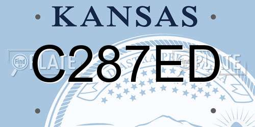 C287ED Kansas License Plate