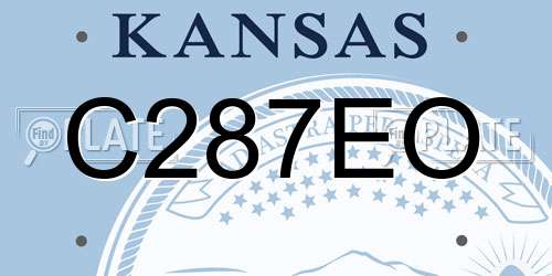 C287EO Kansas License Plate