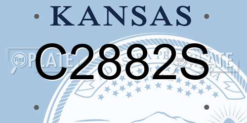 C2882S Kansas License Plate