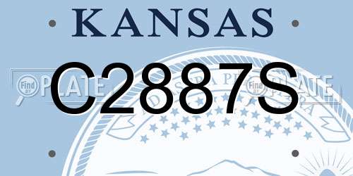 C2887S Kansas License Plate