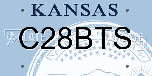 C28BTS Kansas License Plate