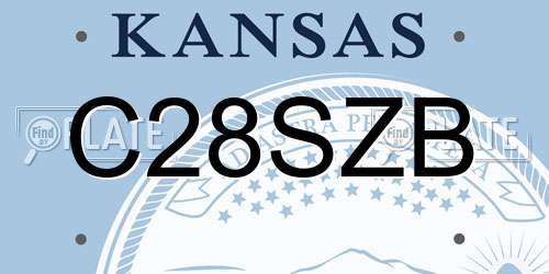 C28SZB Kansas License Plate
