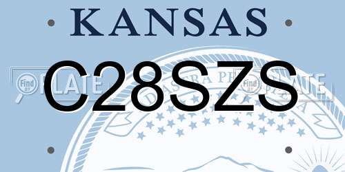 C28SZS Kansas License Plate