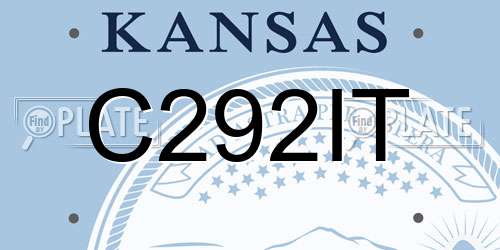 C292IT Kansas License Plate