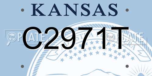 C2971T Kansas License Plate