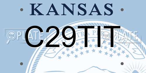 C29TIT Kansas License Plate