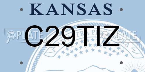 C29TIZ Kansas License Plate
