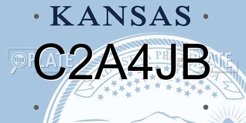 C2A4JB Kansas License Plate
