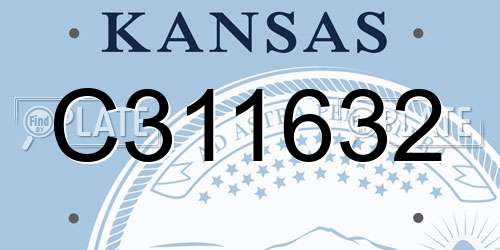 C311632 Kansas License Plate