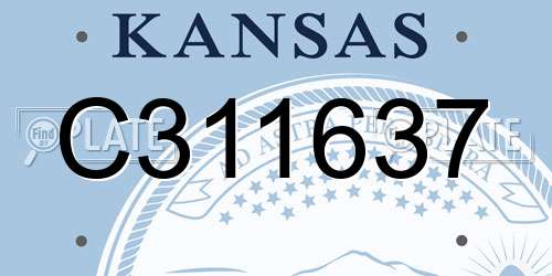 C311637 Kansas License Plate