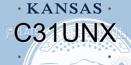 C31UNX Kansas License Plate
