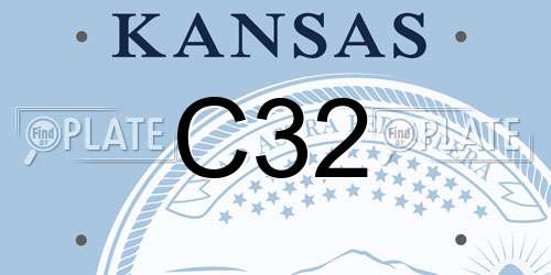 C32 Kansas License Plate