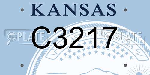 C3217 Kansas License Plate