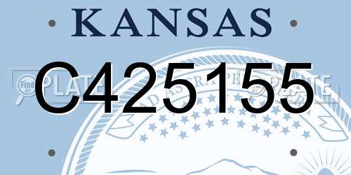 C425155 Kansas License Plate
