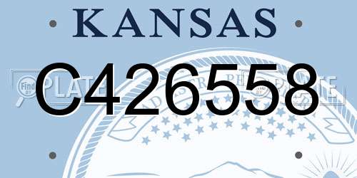 C426558 Kansas License Plate
