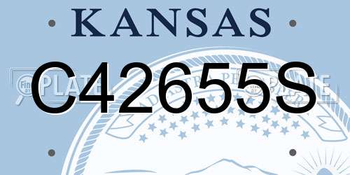 C42655S Kansas License Plate