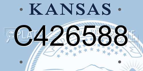 C426588 Kansas License Plate