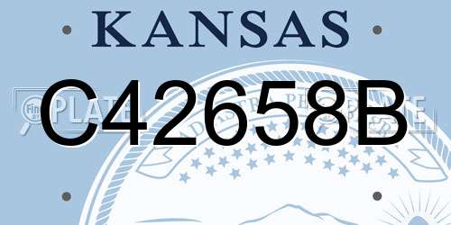 C42658B Kansas License Plate