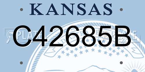 C42685B Kansas License Plate
