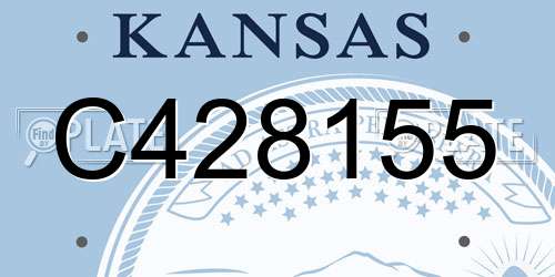 C428155 Kansas License Plate