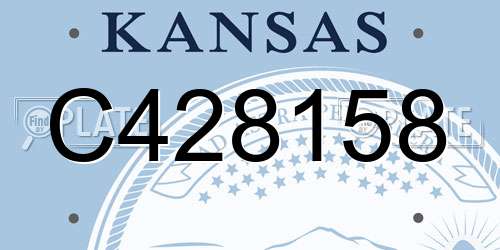 C428158 Kansas License Plate