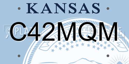 C42MQM Kansas License Plate