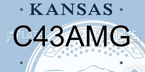 C43AMG Kansas License Plate