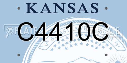 C4410C Kansas License Plate