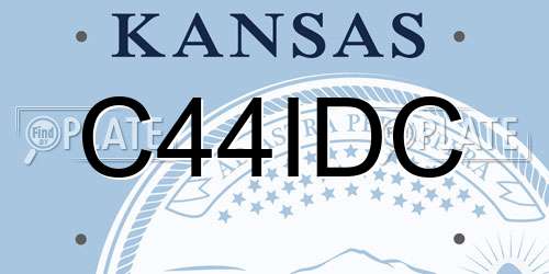 C44IDC Kansas License Plate