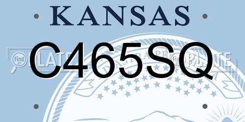 C465SQ Kansas License Plate