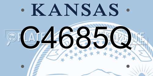 C4685Q Kansas License Plate