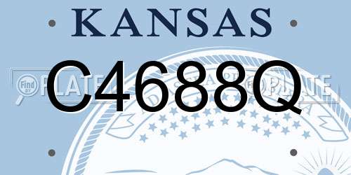 C4688Q Kansas License Plate