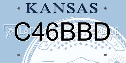 C46BBD Kansas License Plate
