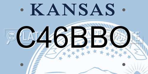 C46BBO Kansas License Plate