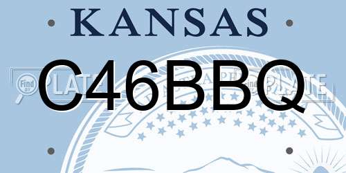 C46BBQ Kansas License Plate