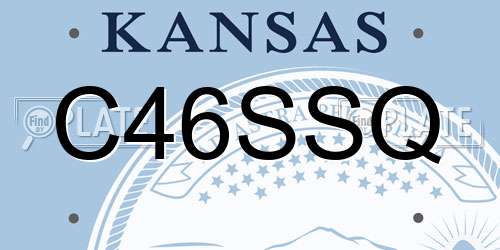 C46SSQ Kansas License Plate