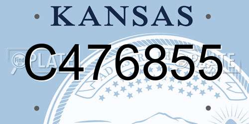 C476855 Kansas License Plate
