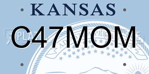 C47MOM Kansas License Plate