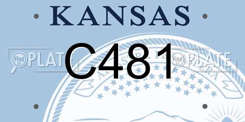 C481 Kansas License Plate