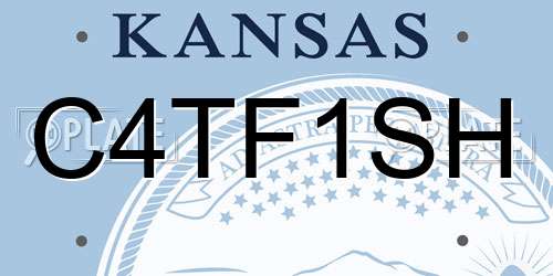 C4TF1SH Kansas License Plate