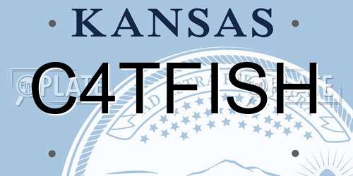 C4TFISH Kansas License Plate