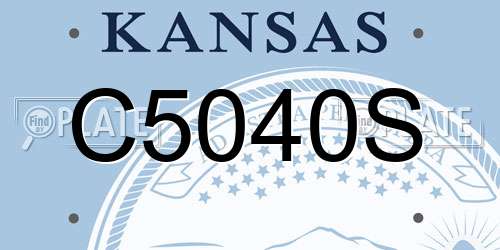 C5040S Kansas License Plate