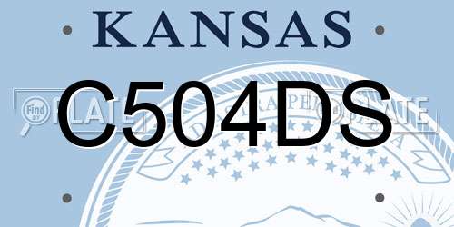 C504DS Kansas License Plate