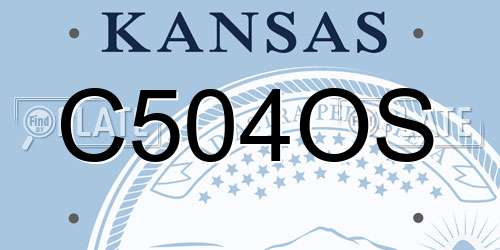 C504OS Kansas License Plate