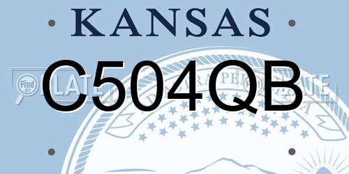 C504QB Kansas License Plate