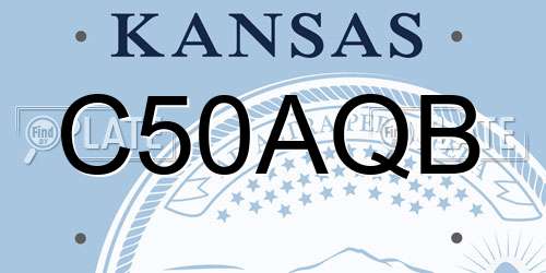 C50AQB Kansas License Plate