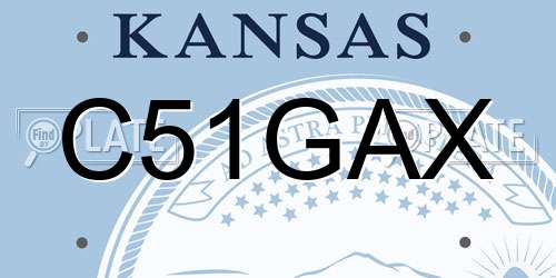 C51GAX Kansas License Plate