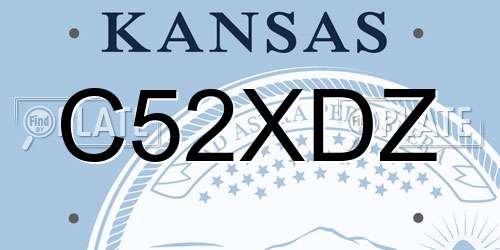 C52XDZ Kansas License Plate