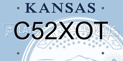 C52XOT Kansas License Plate
